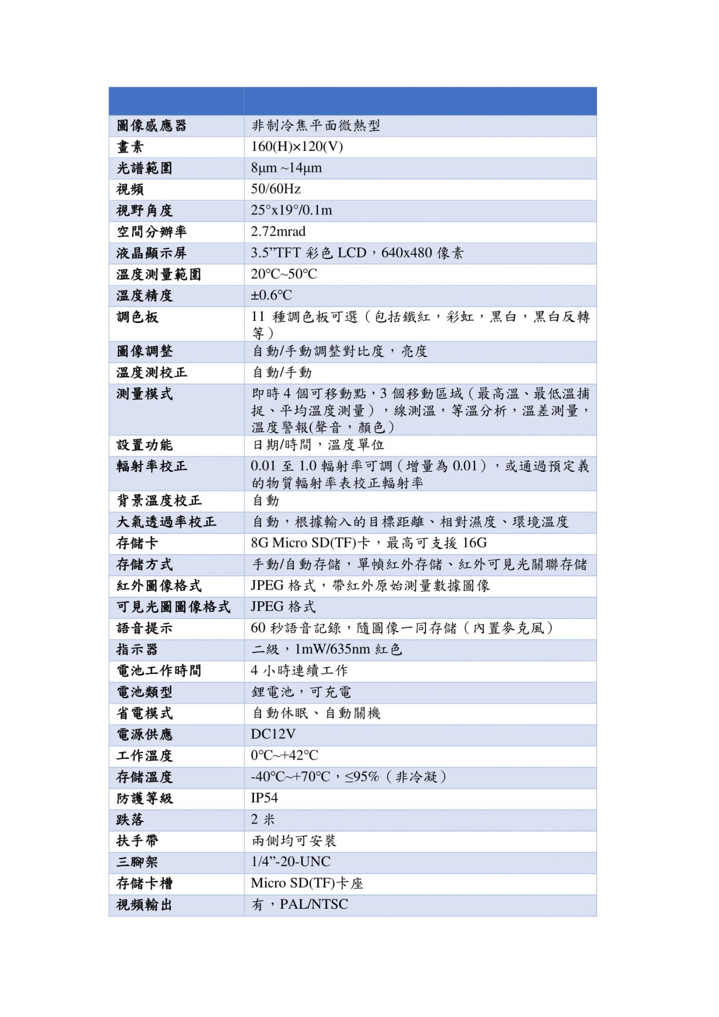 測溫篩檢型手持式熱成像